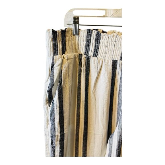 Land 'n Sea Women’s Black Wide Striped Linen Blend Wide Leg Pants Size XL - Picture 3 of 8